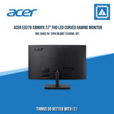 ACER ED270 XBMIIPX 27" FHD LED CURVED GAMING MONITOR 1MS 240HZ W/ SPKR WLMNT (2XHDMI, DP)