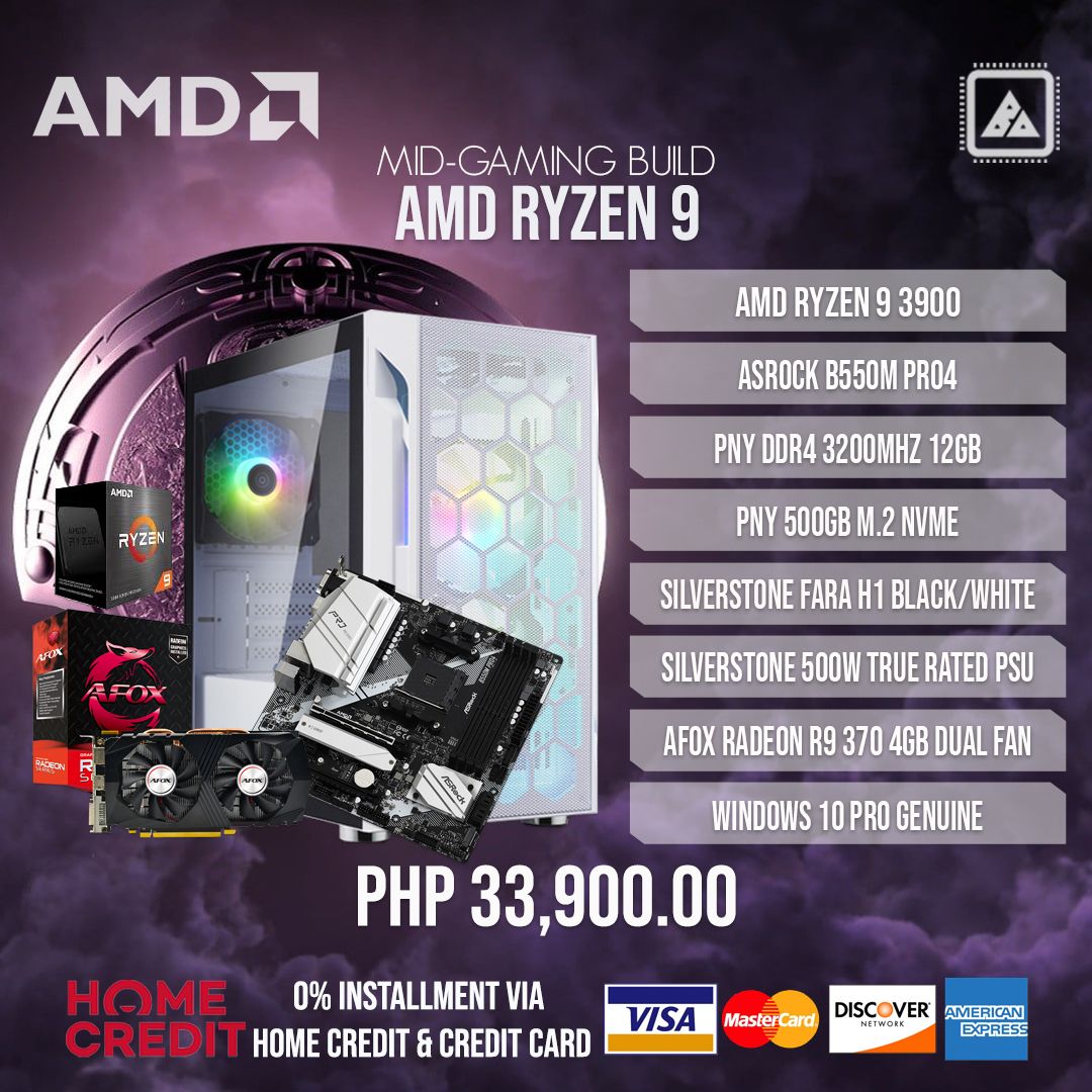 AMD RYZEN 9 3900 MID-GAMING BUILD V.2