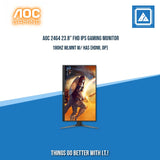 AOC 24G4 23.8" FHD IPS GAMING MONITOR 180HZ WLMNT W/ HAS (HDMI, DP)
