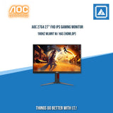 AOC 27G4 27" FHD IPS GAMING MONITOR 180HZ WLMNT W/ HAS (HDMI,DP)