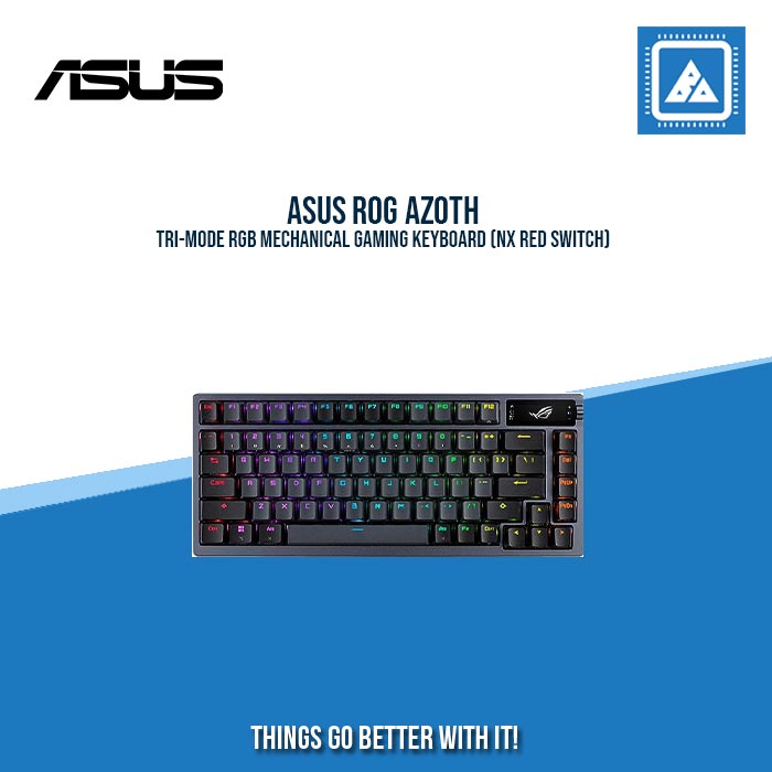 ASUS ROG AZOTH TRI-MODE RGB MECHANICAL GAMING KEYBOARD (NX RED SWITCH ...