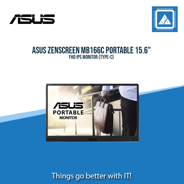 ASUS ZENSCREEN MB166C PORTABLE 15.6" FHD IPS MONITOR (TYPE-C)