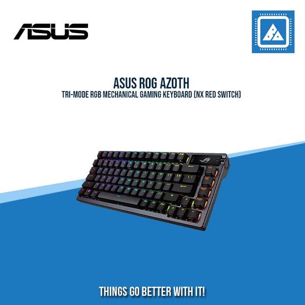 ASUS ROG AZOTH TRI-MODE RGB MECHANICAL GAMING KEYBOARD (NX RED SWITCH ...