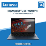 LENOVO THINKPAD T14 GEN 2 20W000YYPH I7-1165G7/16GB/1TB NVME | BEST FOR GAMING AND AUTOCAD LAPTOP