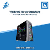 1STPLAYER DX FULL-TOWER GAMING CASE W/TG/4*FANS+REMOTE+HUB/E-ATX (SILVER)