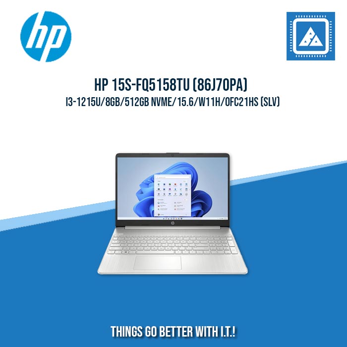 HP 15S-FQ5158TU (86J70PA) I3-1215U/8GB/512GB NVME | BEST FOR STUDENTS LAPTOP