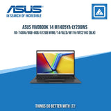ASUS VIVOBOOK 14 M1405YA-LY200WS R5-7430U/8GB+8GB/512GB NVME | BEST FOR STUDENTS AND FREELANCERS LAPTOP