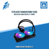 1STPLAYER THUNDERSTORM TS360 RGB AIO CPU LIQUID COOLER (3*120MM)