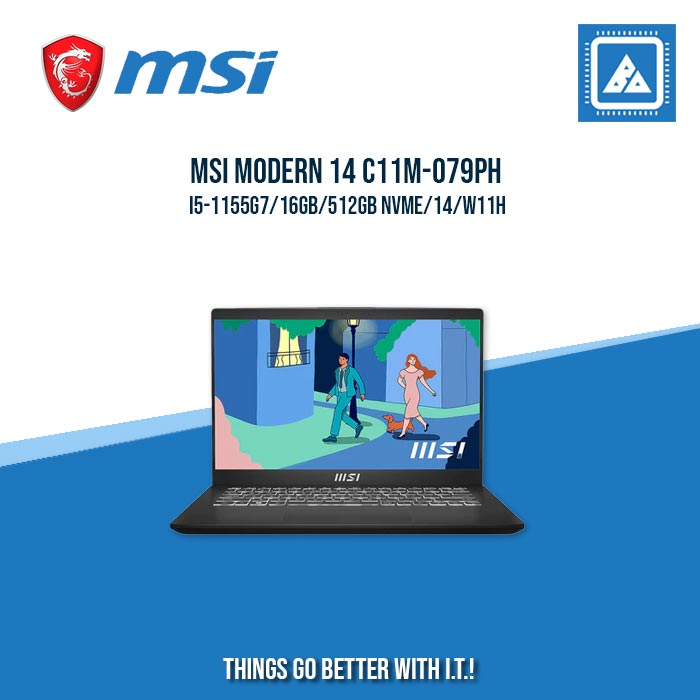 MSI MODERN 14 C11M-079PH I5-1155G7/16GB/512GB NVME | BEST FOR STUDENTS AND FREELANCERS LAPTOP