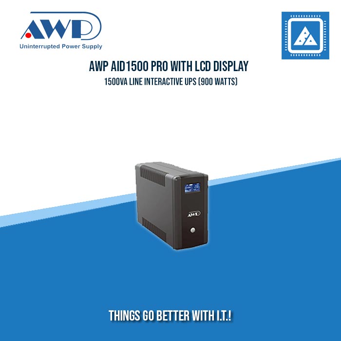 AWP AID1500 PRO WITH LCD DISPLAY 1500VA LINE INTERACTIVE UPS (900 WATTS)