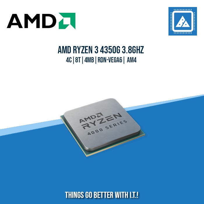 AMD RYZEN 3 4350G 3.8GHZ | 4 | 8T |4MB | RDN-VEGA6 | AM4 | TRAY TYPE