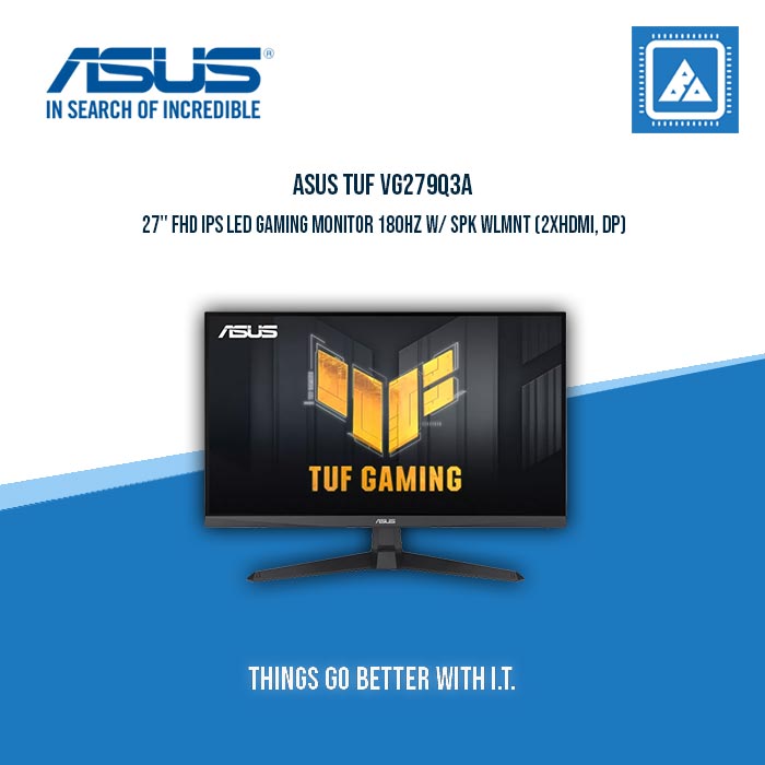 ASUS TUF VG279Q3A 27" FHD IPS LED GAMING MONITOR 180HZ W/ SPK WLMNT (2XHDMI, DP)