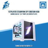 1STPLAYER STEAMPUNK SP7 EMOTION VIEW GAMING CASE W/ 13.3" FRONT LCD-SCREEN/TG/ATX