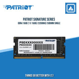 PATRIOT SIGNATURE LINE SERIES DDR4 16GB (1 X 16GB)/3200MHZ/SODIMM SINGLE