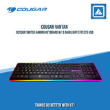 COUGAR VANTAR SCISSOR SWITCH GAMING KEYBOARD W/ 8 BACKLIGHT EFFECTS USB