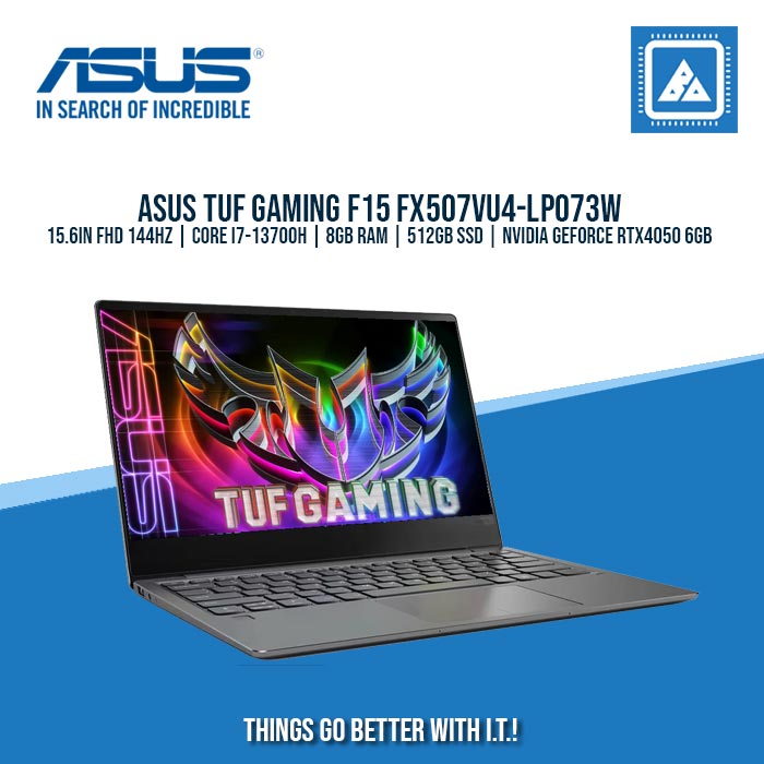 ASUS TUF GAMING F15 FX507VU4-LP073W I7-13700H/8GB/512GB NVME/4050 6GB | BEST FOR GAMING AND AUTOCAD LAPTOP