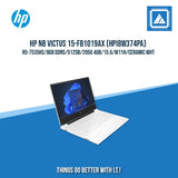 HP NB VICTUS 15-FB1019AX (HPI8W374PA) R5-7535HS/8GB DDR5/512GB/2050 4GB | BEST FOR GAMING AND AUTOCAD LAPTOP