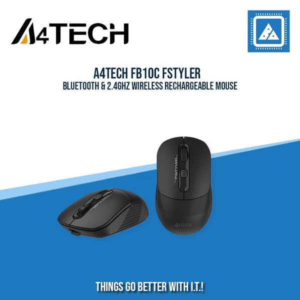 A4TECH FB10C FSTYLER BLUETOOTH & 2.4GHZ WIRELESS RECHARGEABLE MOUSE ...