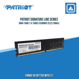 PATRIOT SIGNATURE LINE SERIES DDR4 16GB (1 X 16GB)/3200MHZ/CL22/SINGLE