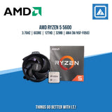 AMD RYZEN 5 5600 | 3.7GHZ | 6CORE | 12THD | 32MB | AM4 (W/HSF-F050) | TRAY TYPE