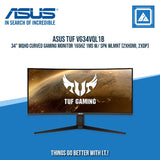 ASUS TUF VG34VQL1B 34" WQHD CURVED GAMING MONITOR 165HZ 1MS W/ SPK WLMNT (2XHDMI, 2XDP)