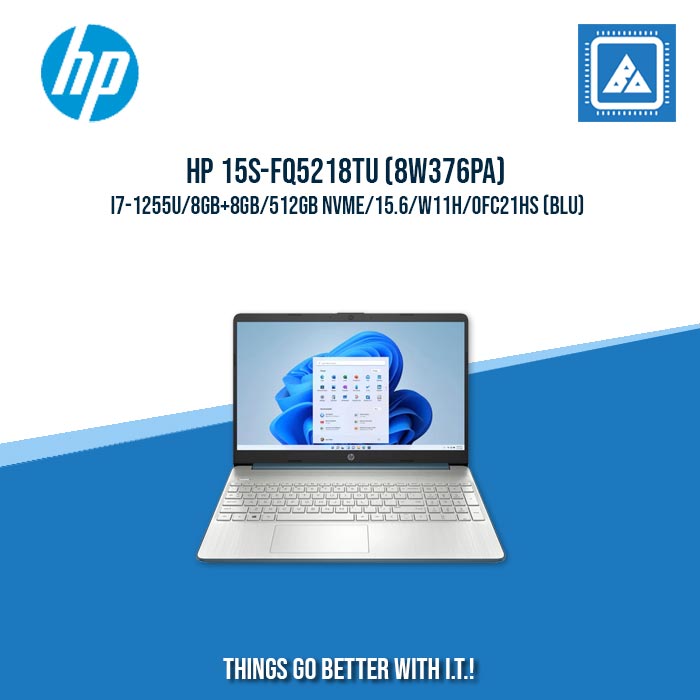 HP 15S-FQ5218TU (8W376PA) I7-1255U/8GB+8GB/512GB NVME BEST FOR FREELANCERS LAPTOP