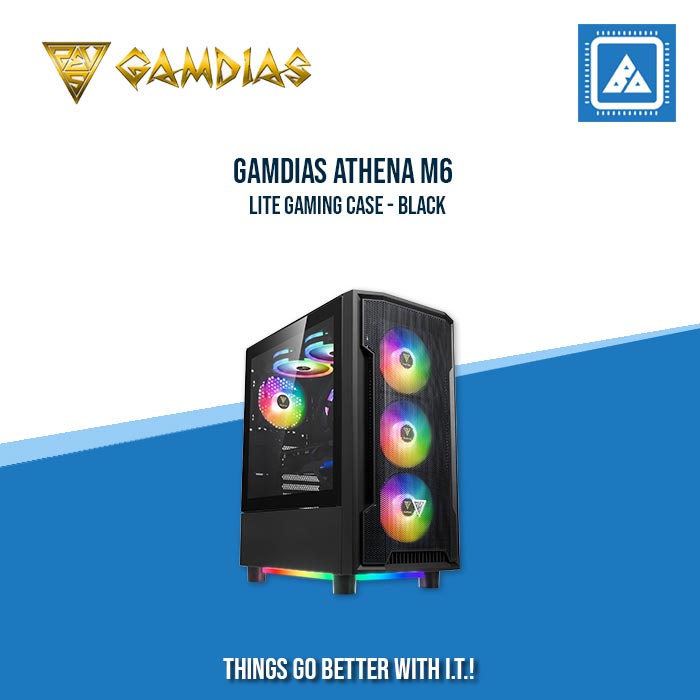 GAMDIAS ATHENA M6 LITE GAMING CASE BLACK