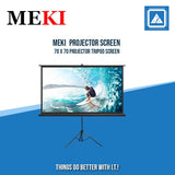 MEKI 70″ X 70″ PROJECTOR TRIPOD SCREEN