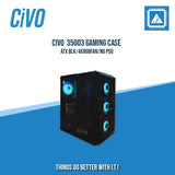 CIVO 35003 GAMING CASE | ATX BLK/4XRGBFAN/NO PSU