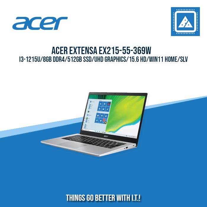 ACER EXTENSA EX215-55-369W I3-1215U/8GB DDR4/512GB SSD/UHD GRAPHICS BEST FOR STUDENTS LAPTOP