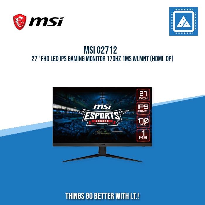 MSI G2712 27" FHD LED IPS GAMING MONITOR 170HZ 1MS WLMNT (HDMI, DP)