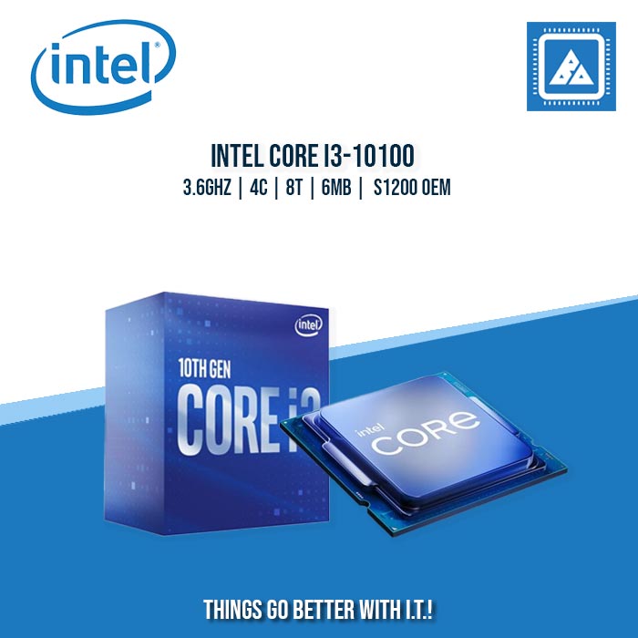 INTEL CORE I3-10100 3.6GHZ | 4C | 8T | 6MB | S1200 | TRAY TYPE