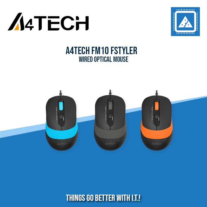 A4TECH FM10 FSTYLER WIRED OPTICAL MOUSE (BLUE)