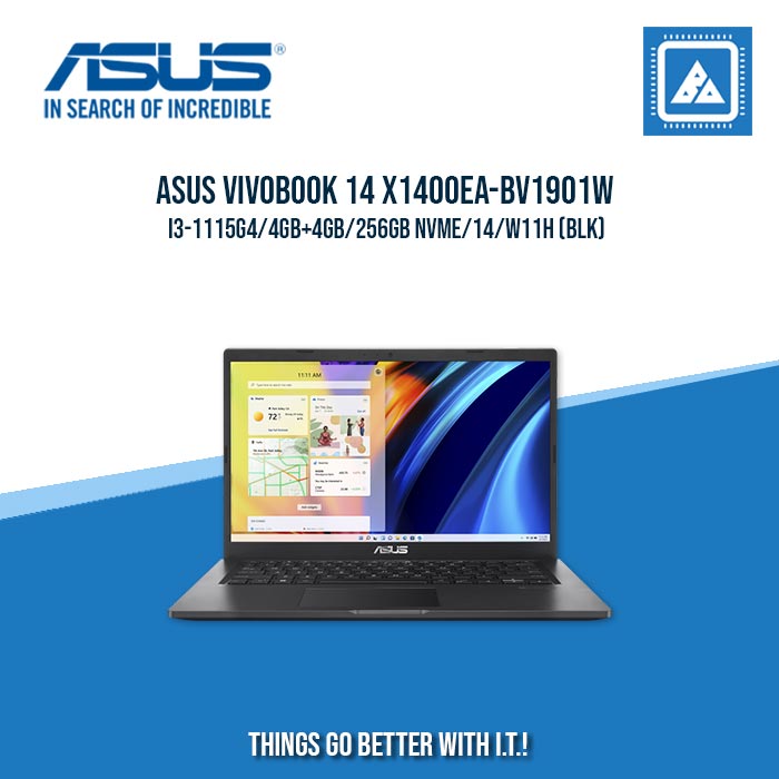 ASUS X1400EA-BV1901W I3-1115G4/4GB+4GB/256GB NVME | BEST FOR STUDENTS LAPTOP