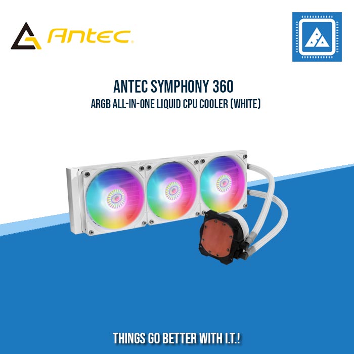 ANTEC SYMPHONY 360 ARGB ALL-IN-ONE LIQUID CPU COOLER (WHITE)