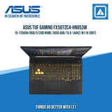 ASUS TUF GAMING FX507ZC4-HN053W I5-12500H/8GB/512GB NVME/3050 4GB | BEST FOR GAMING AND AUTOCAD LAPTOP