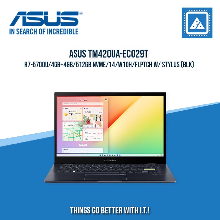 ASUS TM420UA-EC029T R7-5700U/4GB+4GB/512GB NVME | BEST FOR STUDENTS AND FREELANCERS LAPTOP