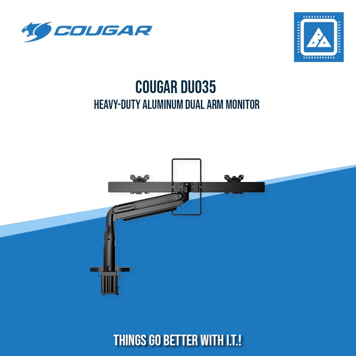 COUGAR DUO35 HEAVY-DUTY ALUMINUM DUAL ARM MONITOR
