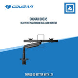 COUGAR DUO35 HEAVY-DUTY ALUMINUM DUAL ARM MONITOR