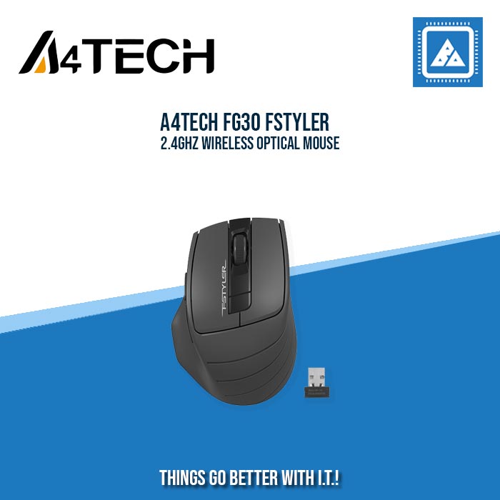 A4TECH FG30 FSTYLER 2.4GHZ WIRELESS OPTICAL MOUSE (BLUE)