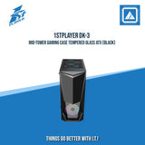 1STPLAYER DK-3 MID-TOWER GAMING CASE TEMPERED GLASS ATX (BLACK)