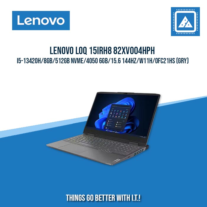 LENOVO LOQ 15IRH8 82XV004HPH I5-13420H/8GB/512GB NVME/4050 6GB | BEST FOR GAMING AND AUTOCAD LAPTOP