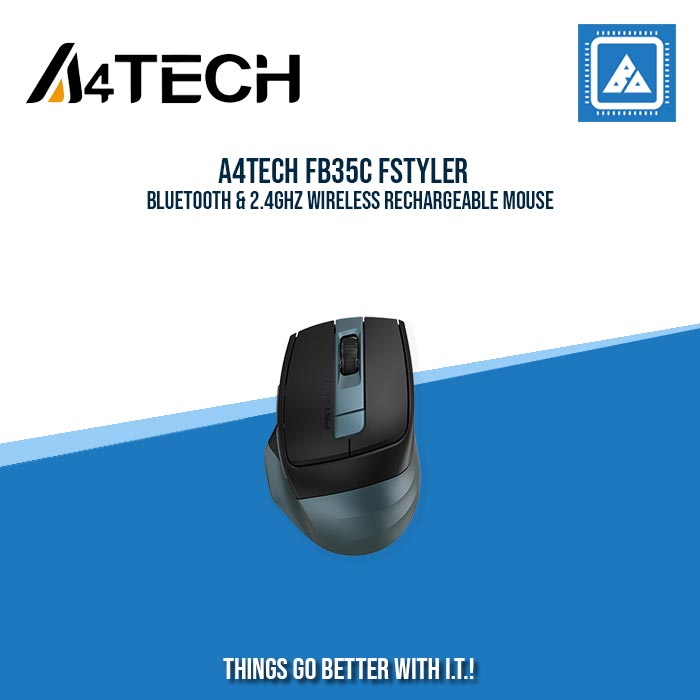 A4TECH FB35C FSTYLER BLUETOOTH & 2.4GHZ WIRELESS RECHARGEABLE MOUSE