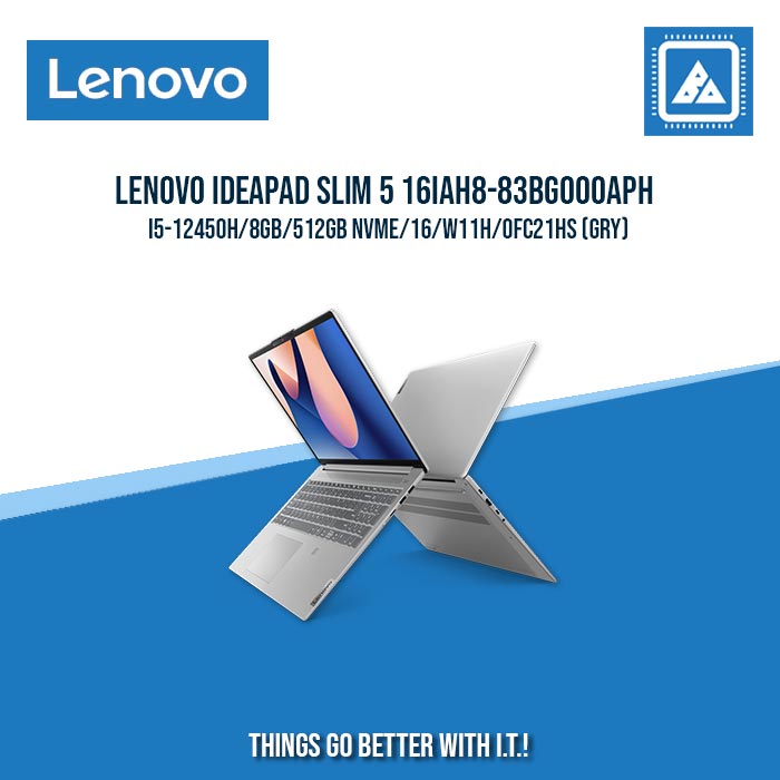 LENOVO IDEAPAD SLIM 5 16IAH8-83BG000APH I5-12450H/8GB/512GB NVME | BEST FOR STUDENTS AND FREELANCERS LAPTOP
