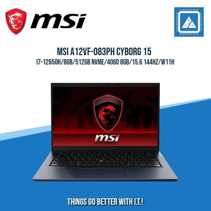 MSI A12VF-083PH CYBORG 15 I7-12650H/8GB/512GB NVME/4060 8GB | BEST FOR GAMING AND AUTOCAD LAPTOP
