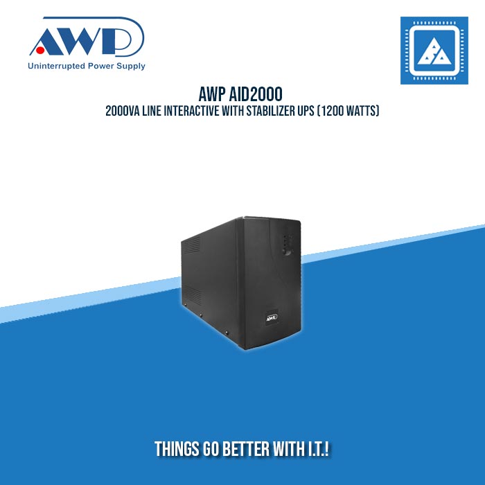 AWP AID2000 2000VA LINE INTERACTIVE WITH STABILIZER UPS (1200 WATTS)