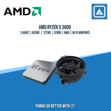 AMD RYZEN 5 3600X | 3.6GHZ | 6CORE |12THD | 32MB | AM4 | TRAY TYPE