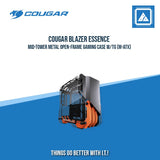 COUGAR BLAZER ESSENCE MID-TOWER METAL OPEN-FRAME GAMING CASE W/TG (M-ATX)