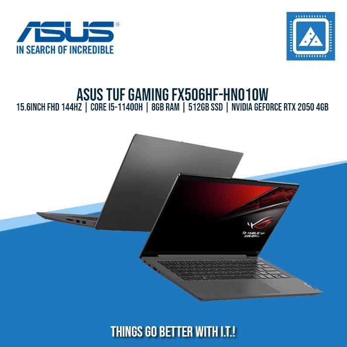 ASUS TUF GAMING FX506HF-HN010W I5-11400H/8GB/512GB NVME/2050 4GB | BEST FOR GAMING AND AUTOCAD LAPTOP