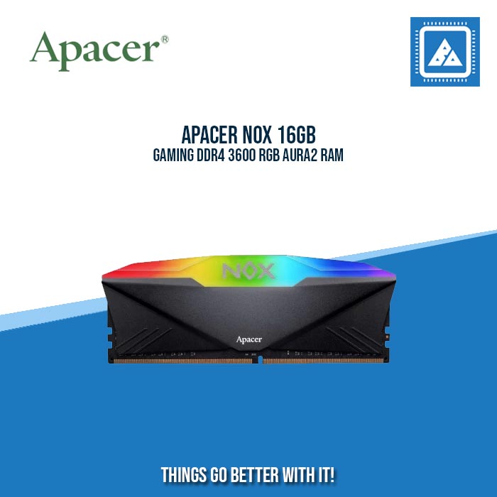 Apacer NOX 16GB DDR4 3600MHz RGB AURA2 Gaming | AH4U16G36C25YNBAA-1